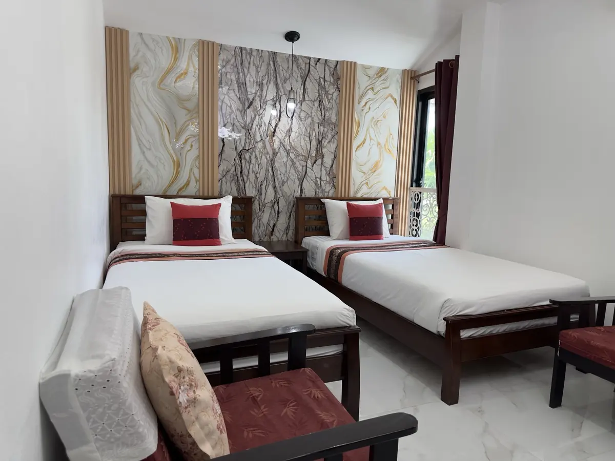 Two single beds in the Twin room