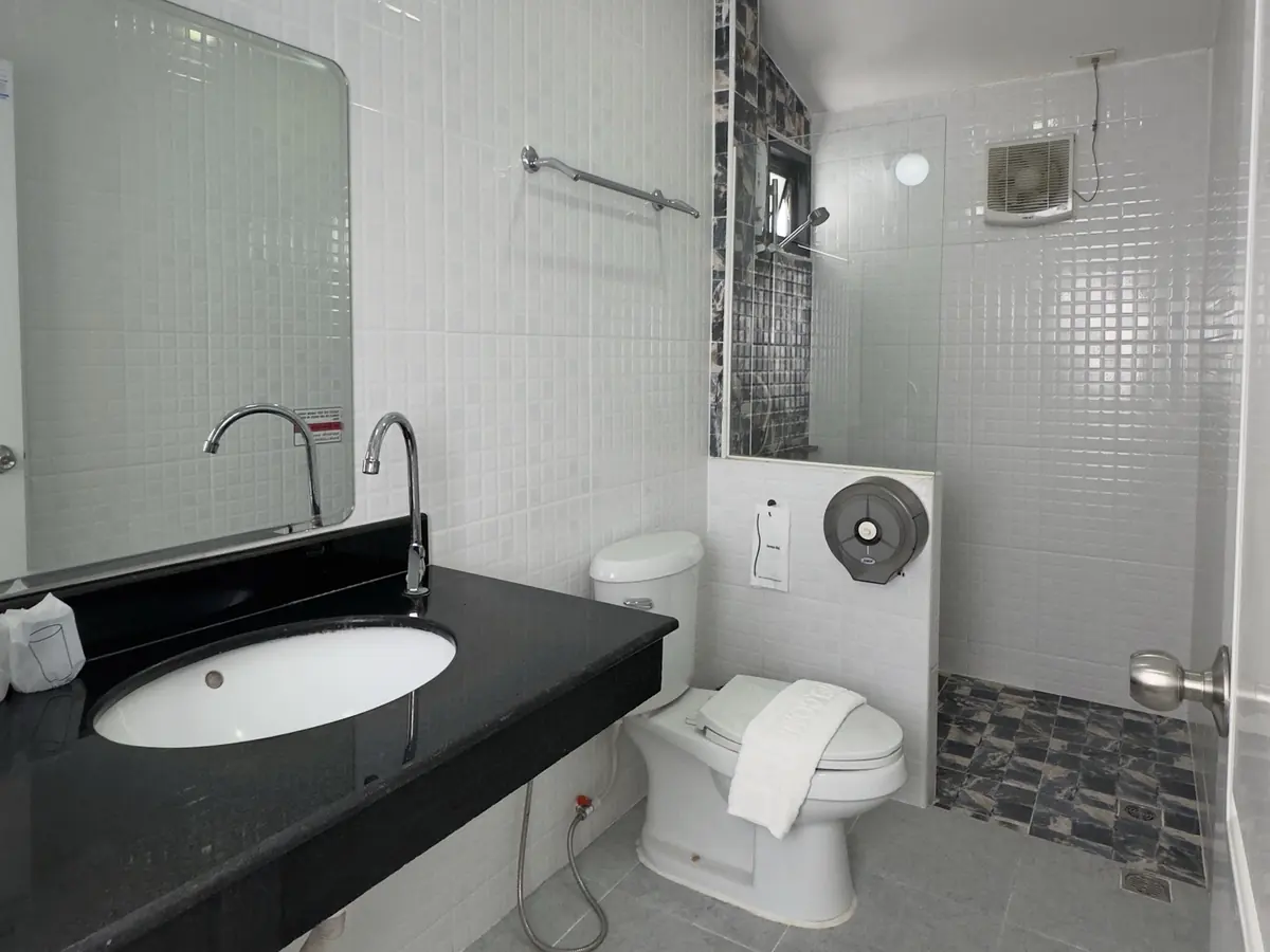 Bathroom with shower, Twin room